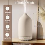 Diffuserlove Ceramic Essential Oil Diffuser 160ML for Room, Home, Bedroom - Aromatherapy Stone Diffuser White (Size: 6.8" H x 3.6" W) - Image 6