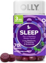 OLLY Sleep Gummy, 3 mg Melatonin, L-Theanine, Chamomile, Lemon Balm, Sleep Aid, Blackberry - 70 Count - Image 2