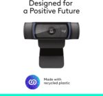Logitech C920x HD Pro Webcam, Full HD 1080p/30fps Video, Clear Audio, HD Light Correction, PC Camera Webcam, Works with Skype, Zoom, Facetime, PC, Laptop, Mac, Tablet - Black - Image 8