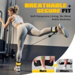 Ankle Resistance Bands with Cuffs, Leg and Glutes Workout Equipment, Resistance Bands with Ankle Straps for Cable Machine Kickbacks, Booty Workouts, Lower Body Exercises - Home Gym Exercise Equipment - Image 6
