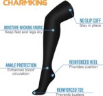 CHARMKING Compression Socks (3 Pairs) Knee High Compression Sock for Women & Men Stockings for Running, Cycling,Athletic - Image 5