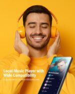 AGPTEK 40GB MP3 Player with Bluetooth and WiFi, 4'' Full Touch Screen MP4 Player with Spotify, Android Online Music Player with Speaker, FM Radio - Model: T05(Black) - Image 4
