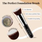 Flat Top Kabuki Foundation Brush By KESHIMA - Premium Makeup Brush for Liquid, Cream, and Powder - Buffing, Blending, and Face - 1.2" Top Diameter - Image 3
