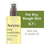 Aveeno Daily Moisturizing Dry Body Oil Mist with Oat and Jojoba Oil for Dry, Rough Sensitive Skin, Nourishing & Hypoallergenic Body Spray, Paraben-, Silicone- & Phthalate-Free, 6.7 fl. oz - Image 3