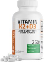 Bronson Vitamin K2 (MK7) with D3 Supplement Non-GMO Formula 5000 IU Vitamin D3 & 90 mcg K2 MK-7 Easy to Swallow D & K Complex, 250 Capsules - Image 2