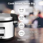 CUCKOO CR-3032 30-Cup (Uncooked) / 60-Cup (Cooked) Large Capacity Commercial Rice Cooker & Warmer with Nonstick Inner Pot, Switch Press (Silver/Black) - Image 4