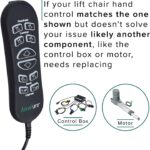 AlveyTech 10-Button 5-Pin Replacement Remote Hand Control for Pride VivaLift Lift Chair (Standard & Early Version Viva Lift 2) - (CTL1707190) for Standard & Early Version VivaLift 2 Models - Image 6
