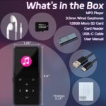 128GB MP3 Player with Bluetooth, Portable Music Player with Built-in Speaker, Enjoying Your Digital Music and Audiobooks Anytime,Includes FM Radio,Recorder,E-Book,and Comes with Earphones - Image 8