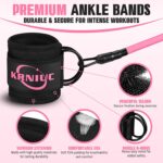 Ankle Resistance Bands with Cuffs, Resistance Bands for Working Out, Home Gym Workout Equipment for Women, Pilates Exercise, Hip, Leg, Glute Ankle Weights Training- Exercise Guides Included - Image 5
