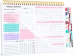 Weekly To Do List Notepad, 8.5''x11'' Weekly Desk Planners with 52 Tear Off Sheets Undated Planner Habit Tracker & Productivity Organizer for Home and Work, Pink - Image 2