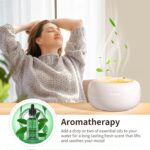 Essential Oil Diffuser, Quiet Humidifier for Bedroom, Timer and Auto-Off, 7 LED Colors Ultrasonic Aromatherapy Mist Diffusers for Large Room Office (Milky White) - Image 7