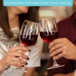 Monogrammed A-Z Wine Gifts for Women - 12.75 oz Engraved Personalized Wine Glass- Funny Wine Lover Monogram Gifts for Women - Unique Wine Glasses Gift Set (K) - Image 6