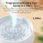 Essential Oil Diffuser, Quiet Humidifier for Bedroom, Timer and Auto-Off, 7 LED Colors Ultrasonic Aromatherapy Mist Diffusers for Large Room Office (Milky White) - Image 6