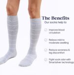 Comrad Nylon Knee High Socks - 15-20mmHg Graduated Compression Socks - Soft & Breathable Support Unisex Socks - Image 6