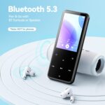 AGPTEK 64GB MP3 Player with Bluetooth, M3 2.4 inch Music Player with Speaker and FM Radio, Touch Buttons, Supports Up to 128GB(Black) - Image 4