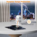 Tower Surge Protector Power Strip 10 ft, TESSAN Long Flat Extension Cord with Multiple Outlets, 8 AC Outlets with 4 USB Ports (1 USB C), Charging Station with Surge Protection, for Home Office Dorm - Image 7