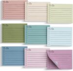 Mr. Pen- to Do List Sticky Notes, 3"x4", 9Pads, 450 Sheets, Earth Pastel Colors, to Do List Notepad, Lined Sticky Notes, Back to School Supplies - Image 2