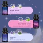 Sleep Essential Oils Set for Diffusers for Home, Set of 6 Essential Oil Blend Aromatherapy - Eucalyptus, Jasmine, Orange, Lavender, Cedar, Mint - Image 3