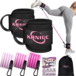 Ankle Resistance Bands with Cuffs, Resistance Bands for Working Out, Home Gym Workout Equipment for Women, Pilates Exercise, Hip, Leg, Glute Ankle Weights Training- Exercise Guides Included - Image 2