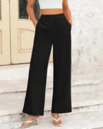 BTFBM Women High Waisted Wide Leg Pants Fall 2025 Business Casual Work Dress Pants Loose Office Palazzo Trousers Pockets - Image 4