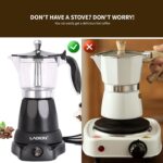 Cuban Coffee Maker, 6 or 3cup Electric Espresso Coffee Maker, Portable Cafeteras Electricas Modernas, Electric Moka Pot with Detachable Base & Overheat Protection, Coffee Gift for Home Travel - Image 4