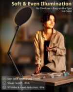 UBeesize 10" Key Light for Streaming, Desk Ring Light with Adjustable Arm (1 Pack), Zoom Lighting for Home Office, Gaming, Podcast, Video Calls, and Recording - Image 3