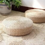 HUAWELL Japanese Style Handcrafted Eco-Friendly Breathable Padded Knitted Straw Flat Seat Cushion, Hand Woven Tatami Cushion Best for Zen, Yoga Practice or Buddha Meditation (19.7) - Image 3