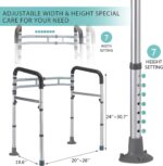 Toilet Safety Rails, Adjustable Toilet Frame for Elderly, Seniors, Handicap & Disabled, Foldable Handicap Toilet Handles Fit Any Toilets (300 LB) - Image 3