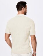 JMIERR Mens Casual Polo Shirt Summer Short Sleeve Vacation Button Beach Knit Stretchy Golf Shirts - Image 9