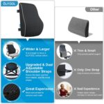 Lumbar Support Pillow for Office Chair,Office Home, College Dorm Room Essentials,Back Support Pillow for Car, Chair Cushions,Back Pain Relief Improve Posture,Mesh Cover Double Adjustable Straps - Image 6