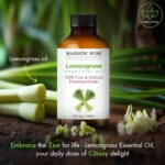 Majestic Pure Lemongrass Essential Oil with Glass Dropper - Huge 4 Fl Oz - 100% Pure and Natural Lemongrass Oil - Premium Grade Essential Oils for Diffuser, Aromatherapy, Soap and Candle Making - Image 3