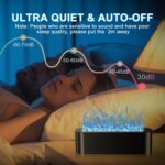 Colorful Flame Fire Diffuser Humidifier, Ultra-Quiet Aroma Essential Oils Aromatherapy Diffusers for Large Room, Bedroom, Office (Timeable, Waterless Auto off-150ml) - Image 6