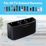 TotalMount Hole-Free Remote Holder – Eliminates Need to Drill Holes in Your Wall (Premium Black Holder for 3 or 4 Remotes) - Image 4