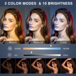 Desk Ring Light with Stand, 10.5'' Selfie Phone Light for Video Recording, Adjustable Circle Ringlight for Computer Laptop Zoom Meeting, Conference Video Calls, Podcast, Streaming, Photography - Image 5