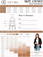 Cicy Bell Womens Casual Blazers Open Front Long Sleeve Work Office Suit Jackets Blazer - Image 6