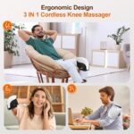 Cordless Knee Massager with LED Screen, Infrared Heat and Vibration Knee Pain Relief for Swelling Stiff Joints, Stretched Ligament and Muscles Injuries, Portable Knee Massage for Family and Friends - Image 3