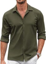 COOFANDY Men's Casual Button Down Shirt Wrinkle Free Shirts Long Sleeve Dress Shirt - Image 2