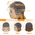NARNI 30 Inch Honey Blonde Ombre Lace Front Wig Human Hair 180% Density 13x4 Highlight Lace Front Wigs Human Hair Pre Plucked 4/27 Straight HD Lace Frontal Wig Human Hair for Women with Baby Hair - Image 7