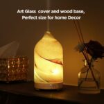 Essential Oil Diffuser Hand Blown Glass Aromatherapy Diffuser - Ultrasonic Cool Mist Scent Aroma Diffuser, Whisper Quiet with Auto Shut-Off, Timer Setting &7 Colors Night Light for Home - Image 7