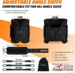 Ankle Resistance Bands with Cuffs for Women & Men - 3-Level Adjustable Leg & Glute Workout Equipment, Portable Home Gym Exercise Bands for Kickbacks, Hip Thrusts, Yoga, Strength Training - Image 5