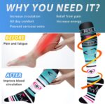 Aoliks Medical Compression Socks for Women & Men, Support Knee High Socks for Running,Nurses,Travel - Image 3