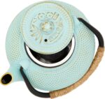 Juvale Cast Iron Teapot with Infuser - Japanese Tea Kettle - Loose Leaf Tetsubin & Trivet (Green, 3 Pcs, 18 oz/500 ml) Cast Iron Kettle - Image 7
