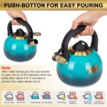 Tea Kettle Stovetop Whistling Kettle Teapot, Food Grade Stainless Steel Teakettle for Stove Top with Heat Proof Ergonomic Handle, 3.1 Quart Tea Pot - Image 6