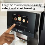 Bosch 800 Series Fully Automatic Espresso Machine – 36 Drinks with Coffee World, Cold Brew, Double Cup, Integrated Milk Container, Smart Features, in Silver TQU60307 - Image 4
