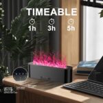 Colorful Flame Fire Diffuser Humidifier, Ultra-Quiet Aroma Essential Oils Aromatherapy Diffusers for Large Room, Bedroom, Office (Timeable, Waterless Auto off-150ml) - Image 4