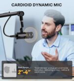 MAONO XLR Podcast Microphone, Cardioid Studio Dynamic Mic for Vocal Recording, Streaming, Voice-Over, Voice Isolation Technology, Metal Mic, Works for Audio Interface, Mixer, Sound Card-PD100 - Image 5