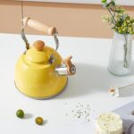ROCKURWOK Tea Kettle, Tea Pot with Cool Touch Ergonomic Handle, Teapot Food Grade Stainless Steel, Tea Kettle Stovetop, Kettle Teapot, Whistling Tea Kettle, Small Tea Kettle, 1.6 Quart (Yellow) - Image 9