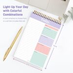 Sweetzer & Orange Daily & Weekly To Do List Notepad – Undated Work Planner & Organizer with Wish List Section, 52-Sheet Coiled Task Pad for Productivity – MAUVE To Do List Notebook for Work - Image 6
