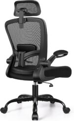 FelixKing Ergonomic Office Chair, Headrest Desk Chair with Adjustable Lumbar Support, Home Office Swivel Task Chair with High Back and Armrest, Adjustable Height Gaming Chair(Black) - Image 2