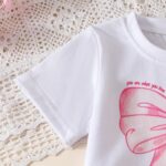kid Young Girl Clothes Outfits Cute Sweet Bowknot Print T-Shirt + Bowknot 2 In 1 Denim Short Summer Clothing Set - Image 5